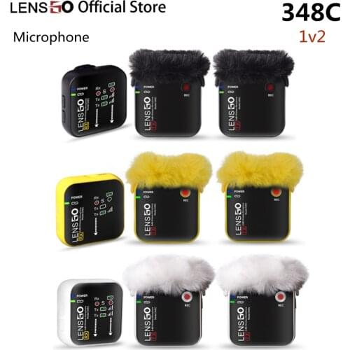 LENSGO LYM DM1 Mini Video Microphone Omni-directional Lavalier Professional Condenser Mic for Canon Nikon Sony Camera Phone