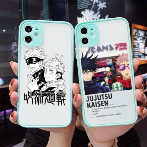 Jujutsu Kaisen Satoru Gojo anime Phone Case Matte For iPhone 12 Mini 11 Pro XR XS Max 7 8 Plus X Hard PC Back Cover