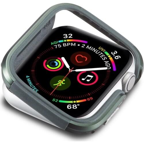 TPU+Aluminum Case for Apple Watch Series SE 6 5 4 3 2 Metal Cover Protective Frame for Iwatch 40mm 44mm 38mm 42mm Bumper Shell