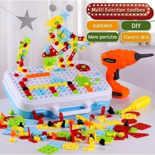 Childrens Toolbox Toy Set Boy Play House Simulation Repair Electric Drill Repair Box Baby Screw Screw Assembly Toy