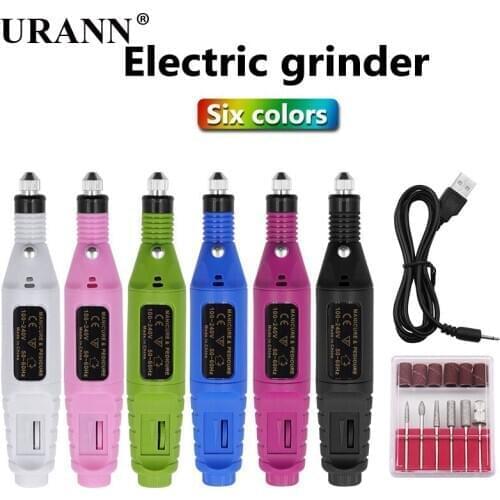 URANN USB Electric Nail Drilprofel Machine Nail Art Polish Grinding Manicure Tool remove dead skin Pedicure Nail Machine