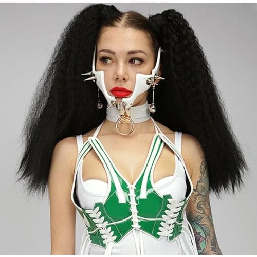 Metal Gogo Dancer Accessories Adult Holographic Clothes Performance Costume Pole Dancing Wear Western Wear DJ DS Clubwear DL7726