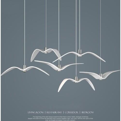 Creative Chandelier Lights Personality Seagull Chandelier Lamp Barroom Chandelier Loft/Bar/Dining Room suspension luminaire