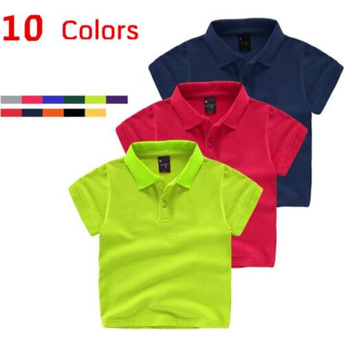 Summer Kids Boys Polo Shirts Boys Shirt Short Sleeve Solid Lapel Kids Girls Polo Shirts Casual Kids Summer Shirt Hot Sale
