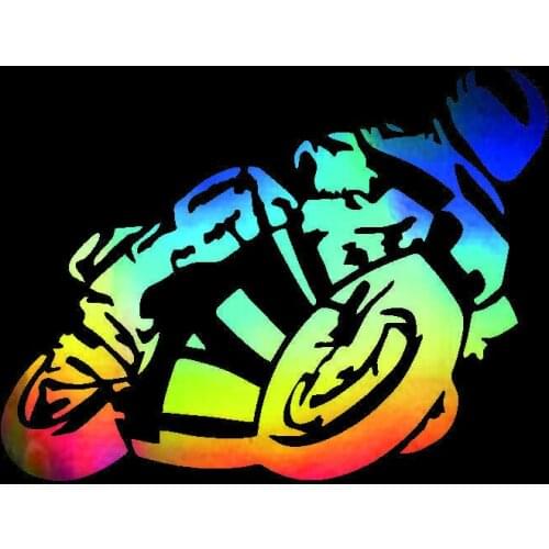 Personality Cool Car Sticker Biker on Board Auto Accessories Sunscreen PVC Decal for Motorcycle Passat B6 Lada Vesta,19cm*14.5cm