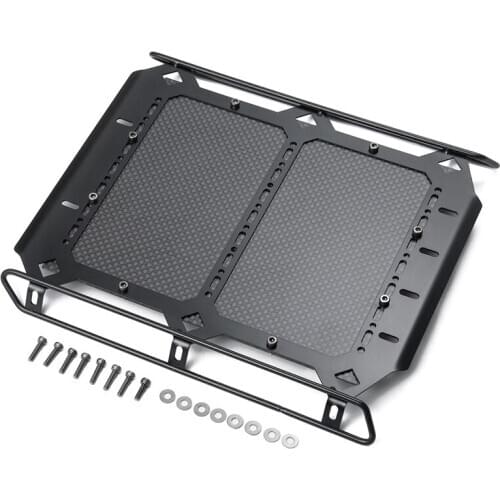 Metal Luggage Carrier Roof Rack with Carbon Fiber Board for 1/10 RC Crawler Traxxas TRX6 G63 TRX4 G500 Upgrade Parts