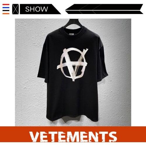 VETEMENTS French Street votements short sleeve T-shirt VTM witterment anti war series printed loose T-shirt for men