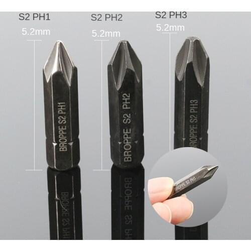 3PCS 36/80mm Screwdriver Cross Phillips Hex Heavy Duty Impact Electric Magnetic Screwdriver Bit Set 8mm Shank Screw Driver