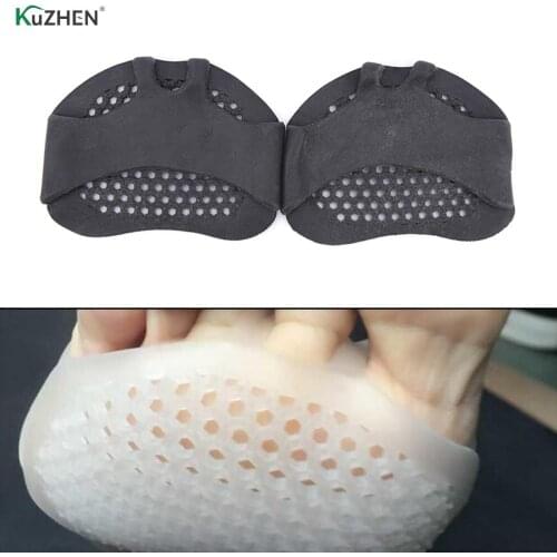 1 Pair Toe Pads Silicone Gel Foot Pads High Heel Shock Absorption Anti Slip-resistant Forefoot Pad Feet Pain Foot Care Tools