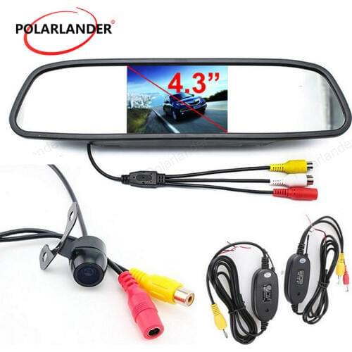 Auto Parking Assistance system 4.3 inch Car LCD Rearview Mirror Monitor CCD 2CH Video diaplay with Reversing Camera