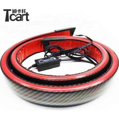 T-cart car carbon fiber tail box light bar led brake light 120cm driving light strip автомобильные товары