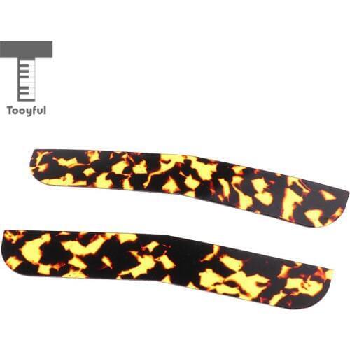 Tooyful 2 Pieces Celluloid Erhu Corner Piece Decal Sticker Erhu Snakeskin Protectors for Erhu Player DIY 94 x 15mm