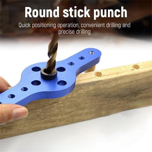 Alloy Vertical Pocket Hole Jig Woodworking 6/8/10mm Drilling Locator Wood Dowelling Self Centering Drill Guide Kit Hole Puncher