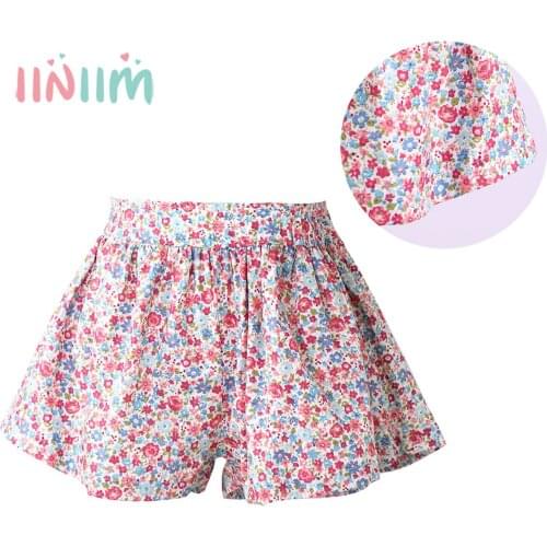 Girls Skirts Shorts Children Summer Clothes Toddler Girl Sweet Floral Princess Tutu Skirt Kids Party Pants Cotton Clothing