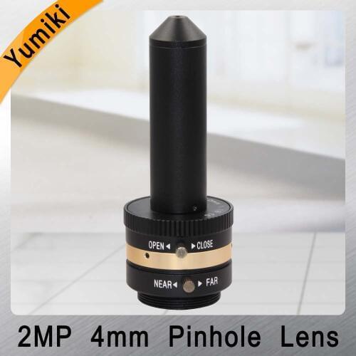 Yumiki 2.0 Megapixel Manual Iris Pinhole lens 4mm 1/3" CS Mount Lens CCTV lens for Machine Vision Lens cameras