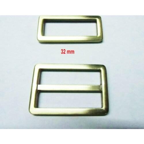 1.25 "Antique Brass triglide slider & buckle for adjustable straps