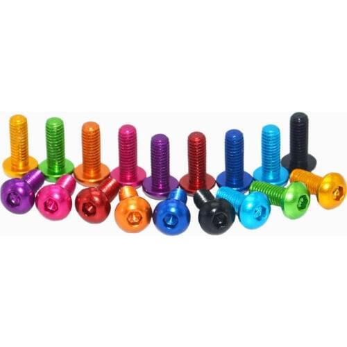 10Pcs M3 Colour Aluminum Alloy Inner Hexagon Socket Button Head Screw Furniture Mushroom Cap Hex Bolts