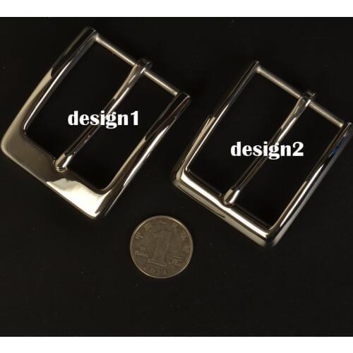 2 design elegant mirror finish DIY metal leather craft belt buckle set luxury