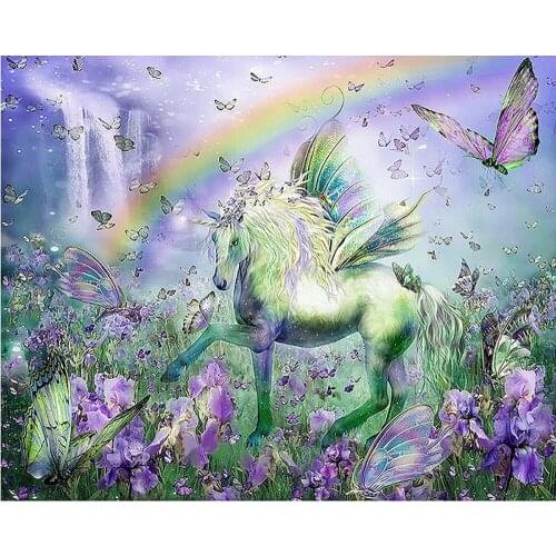 5D DIY Full Square Round Resin Diamond Painting "Unicorn" Cross Stitch Embroidery Mosaic New Arrival Home Decoration
