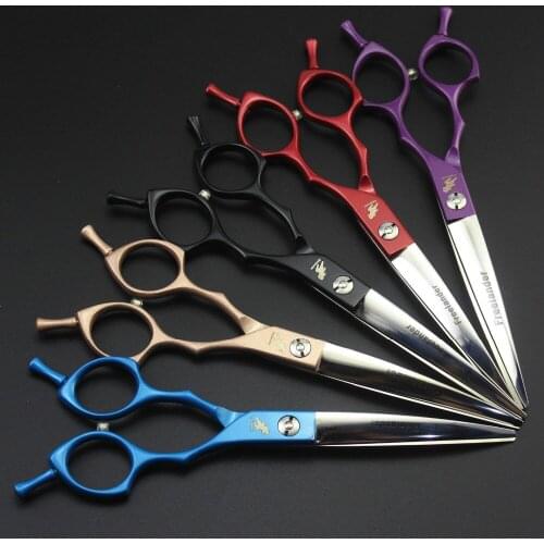 6.5 inch Colorful Curved Cutting Scissor Dog Grooming Scissors /Shear with Case