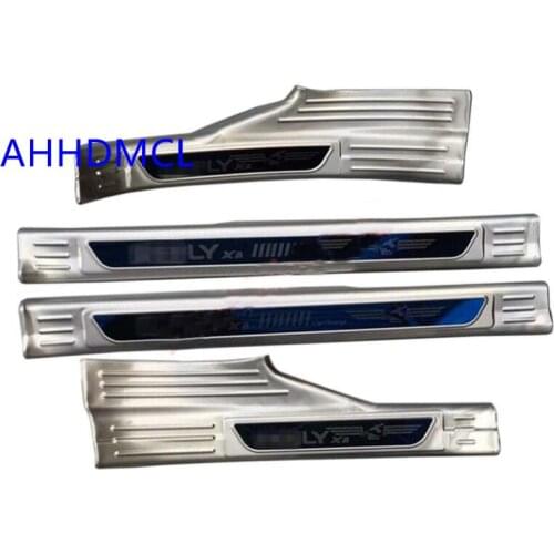 Car Welcome Pedal Threshold Strip Door Sill Strip For Geely Vision X3 2017 2018 2019 2020
