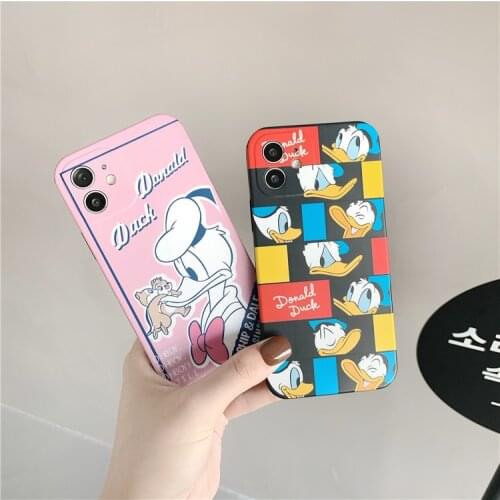 2021 Disney Donald Duck for iPhone 7 plus xr xs max 11/12pro max 12mini kawayi couple phone case