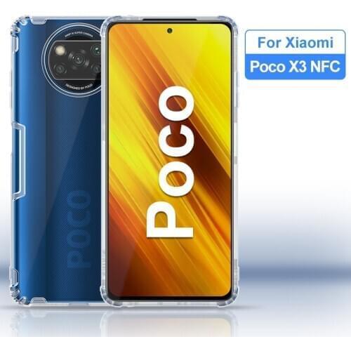For Xiaomi Poco X3 NFC case 6.67'' Nillkin Nature Transparent Clear Soft silicon TPU cover Pocophone Poco X3 NFC Global Version