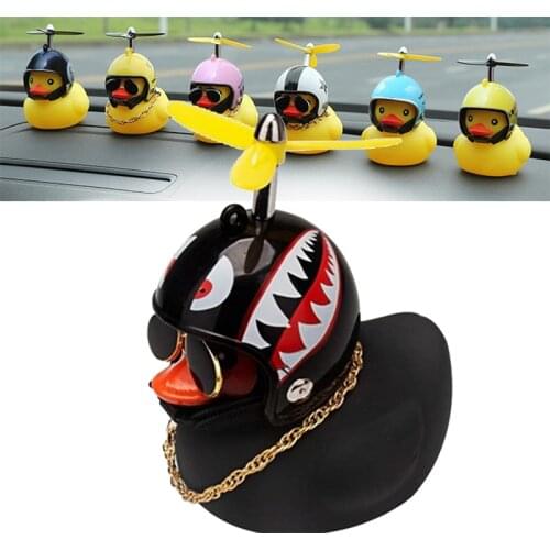 Road Mtb Duck Bike Bell Bicycle Duck Rubber With Helmet Ducky With Helmet Duck Cute Wind Motor In The Car Bike Accessories