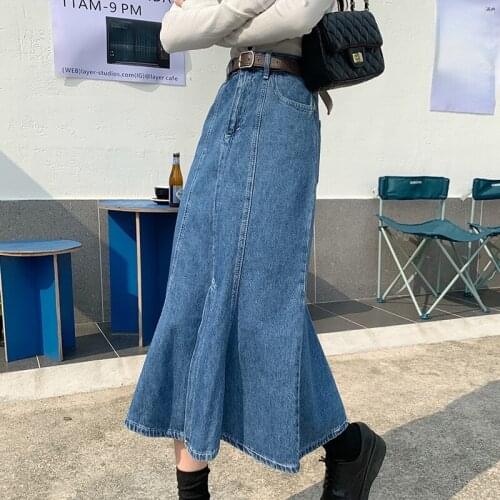 HIKOSAKA Denim Skirts For Women