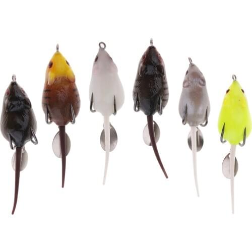 Artificial Mouse Fishing Lure Rat Mice Bait Topwater Fishing Spinnerbait Fishing Baits for Fisherman Saltwater Freshwater