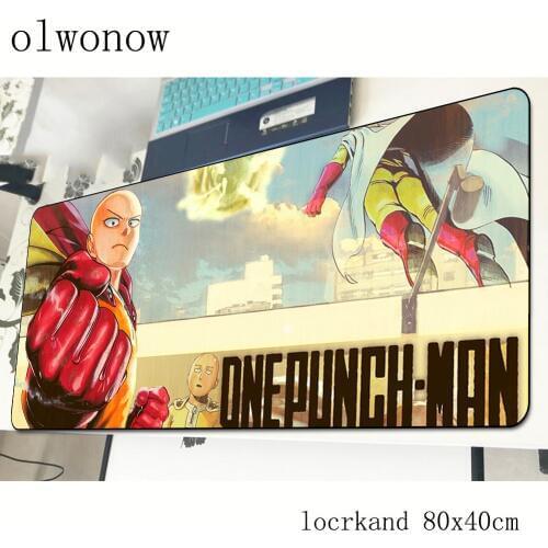 ONE PUNCH-MAN mouse pad 80x40cm thick mousepads best gaming mousepad gamer locked edge personalized mouse pads keyboard pc pad