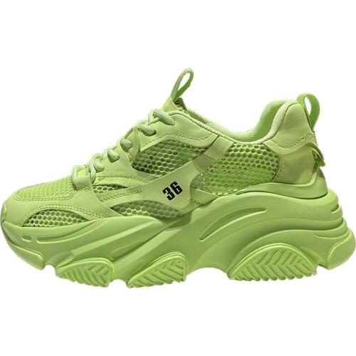 2021 Summer New Fashion Breathable Ladies Mesh Sports Shoes Comfortable And Versatile Soft Non-slip Rubber Foam Sole Sneakers