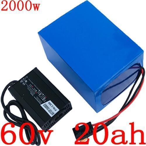 60V 20AH Lithium ion ebike battery 60V 1500W 1800W 2000W electric scooter battery 60v electric bicycle battery with charger free