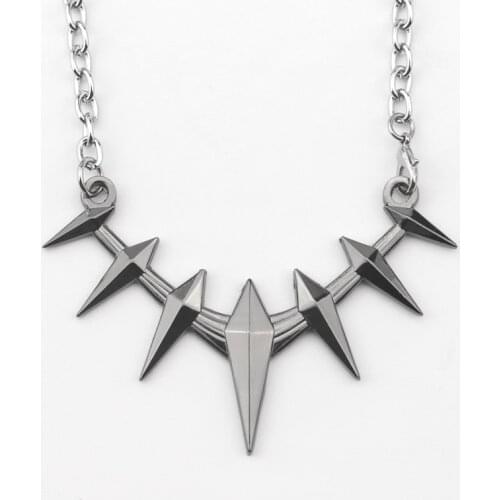 Mens Necklace Trinket Movie Jewelry Superhero Pendant Chain Wakanda King T'Challa Cosplay Jewelry Gift