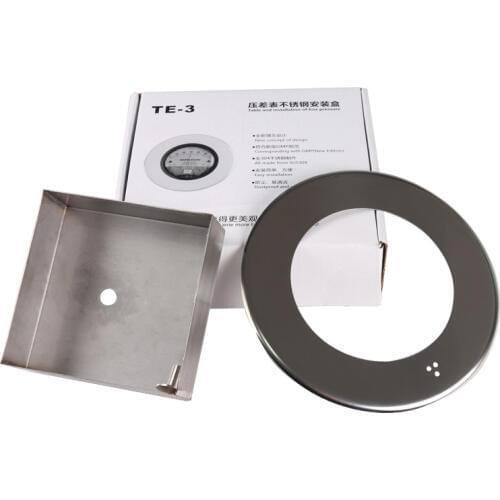 TE2000 Table Pressure Gauge Installation Box Dustproof Stainless Steel Round Type