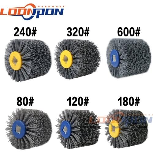 1PC Nylon Abrasive Wire Drum Polishing Wheel For Wood Metalworking Round Brush Head Grinding Buffing 120x100x20mm