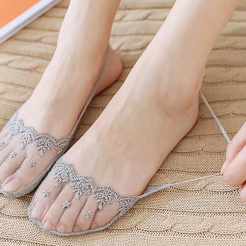 New Type Fiber Cotton Silk Women Solid Color Invisible Socks Breathable Comfortable Invisible Boat Socks Multi-color Optional