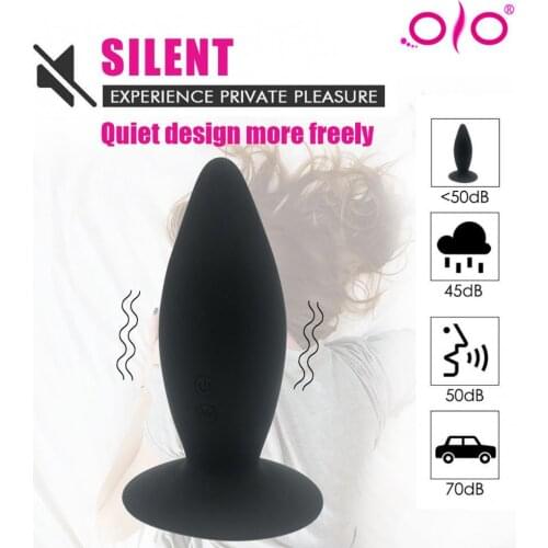 OLO Mini Wireless Remote Control Soft Silicone Vibrator Anal Butt Plug Silent Anal Vibrator for Adult Gay Sex Toys