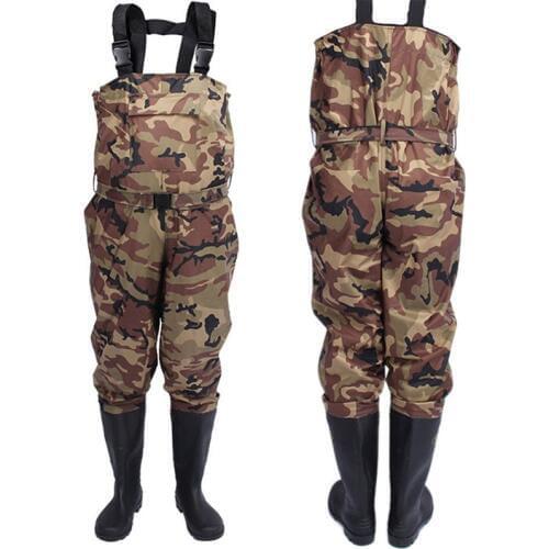 Outdoor Fishing Waterproof Suspender Jumpsuit Hunting Farming Clothing Camouflage Fly Fish Pants Boots Hiking Suits Shoes Pants