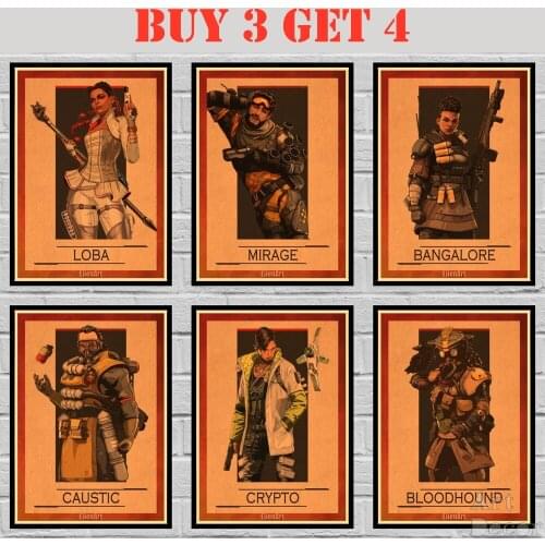 Apex Poster Popular Game Kraftpaper Painting Homedecal Abstract Funny Fancy Wall Sticker 42X30cm