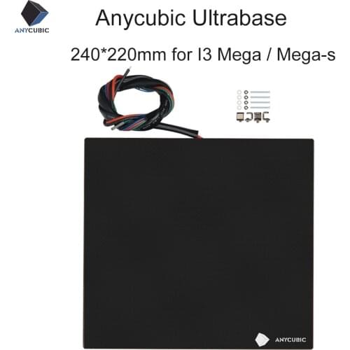 Anycubic Ultrabase 3D printer Platform Heated bed Build Surface Glass Plate 240x220x3mm compatible with MK2 MK3 Hot bed