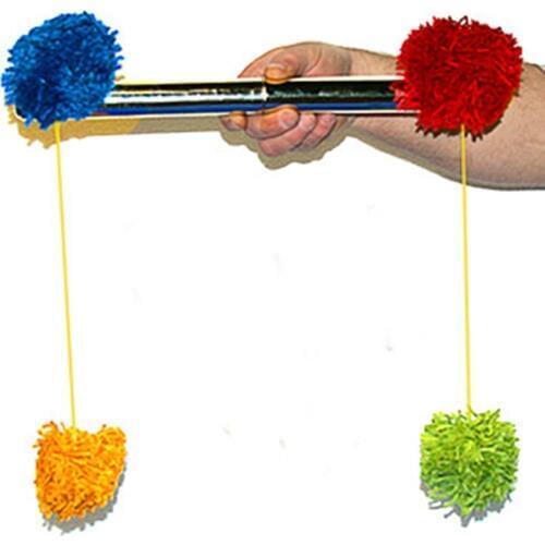 Pom Pom Stick Stage Magic Tricks Classic Magic Props Gimmick Four Balls Moving Comedy Street Magia Illusions Magician Wand Fun