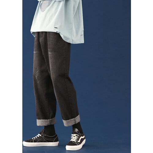 Privathinker Men Streetwear Blue Jeans 2020 Women Black Jeans Korean Fashions Harem Pants Male Denim Pants OverSize