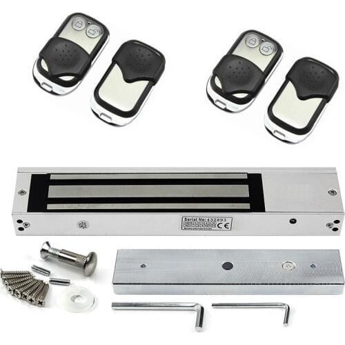 Remote Switch 280kg 600Lbs Magnetic lock delay-time adjustable + 4 remote switch + Power Supply