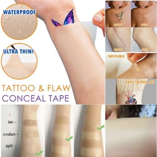 Tattoo Flaw Concealing Stickers Covers Tattoos Birthmarks Scars Bruises Severe Acnes And Any Flaw Waterproof Long Lasting