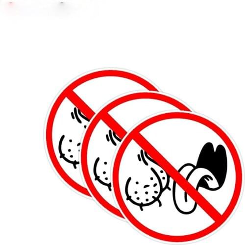 Three ratels FCT-633# 12x12cm 3PCS NO Personality BAG LICKERS Funny wall window Car Sticker PVC Decal