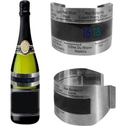Wine Collar Thermometer Clever Wine Bottle Snap Thermometer LCD Display Clip Champagne Bracelet Thermometer Bar Beverage Tool