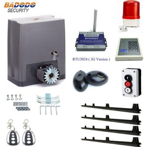 Waterproof 800KG force automatic Sliding gate door opener operators drivers with 4m nylon racks for remote control sliding gate