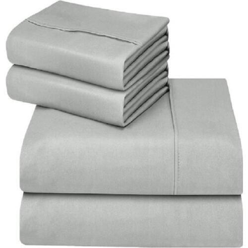 3/4Pcs Bedding Set Abrasive Pure Color Queen Twin Full Size Bed Linen Flat Sheet Fitted Sheet Pillowcases Home Textiles