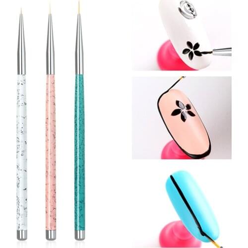 3pcs/set Nail Art Liner Brush French Stripe Ultra-thin Line Drawing Painting Manicure Pen DIY Brushes Drawing Manicure Tools